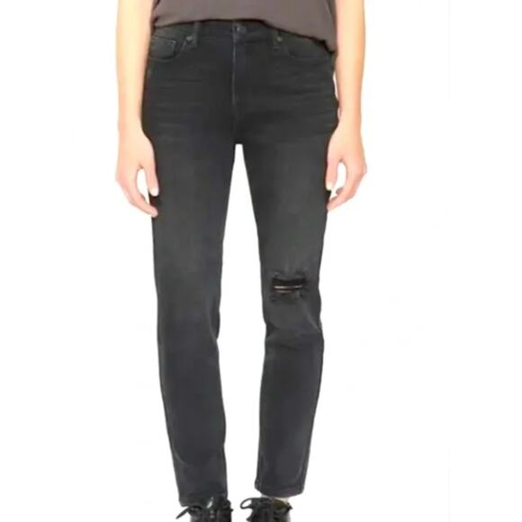 NWT Free People x Sandrine Rose Distressed Black Jeans, Women's Size 26 - Picture 1 of 10